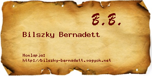 Bilszky Bernadett névjegykártya