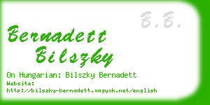 bernadett bilszky business card